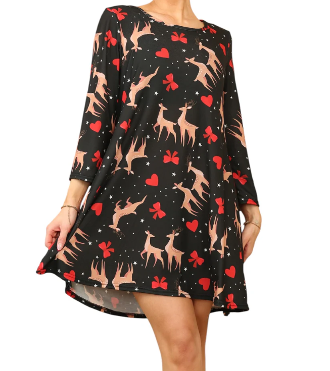 Women’s Loose Swing Tunic Dress – Stylish & Comfortable