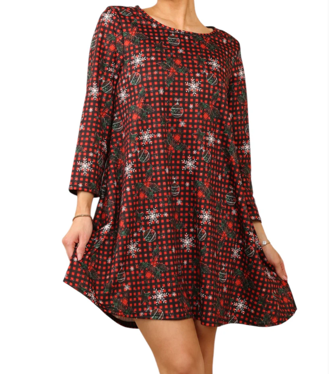 Women’s Loose Swing Tunic Dress – Stylish & Comfortable
